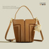 Women's Leather Bucket Bag Advanced Texture Ladies Handbag Unique Design Females Carrier Bags