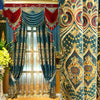 Curtain Contemporary European Design Chenille Cloth Blackout Curtains Gold Silk Embroidery